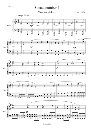 Piano Sonata Number 4, Movement 3