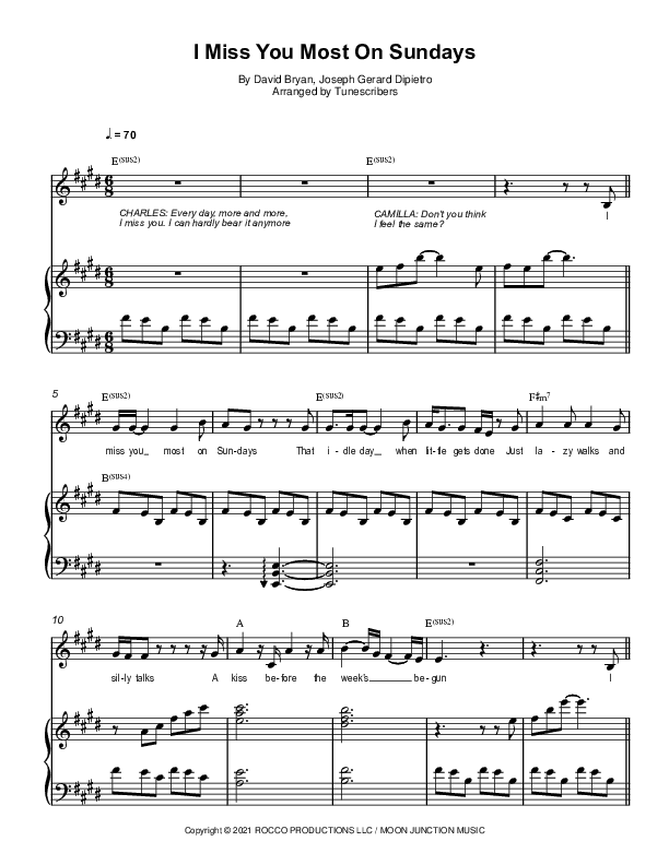 I Miss You Most On Sundays (arr. Tunescribers)