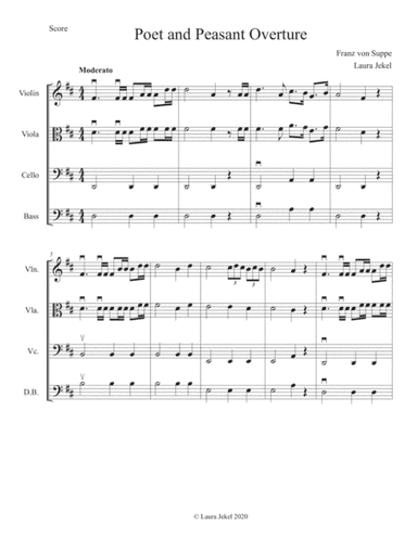 String Orchestra Arrangement of Poet and Peasant Overture by von Suppe (arr. Laura Jekel)