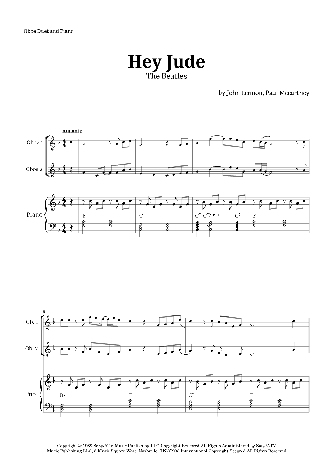 Hey Jude (arr. Langanho)