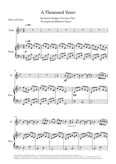 A Thousand Years (arr. Matthew pyeon)