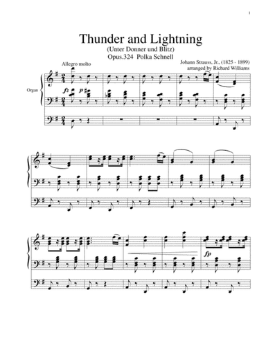 Thunder and Lightning (Unter Donner und Blitz) (arr. Richard Williams)