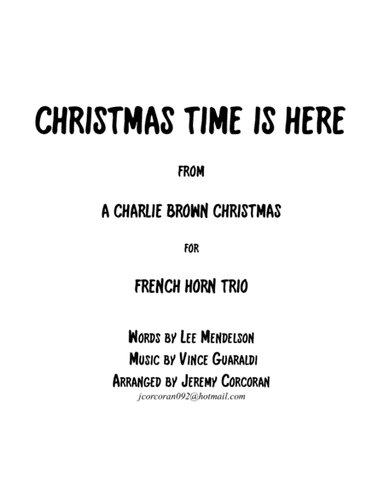 Christmas Time Is Here (arr. Jeremy Corcoran)