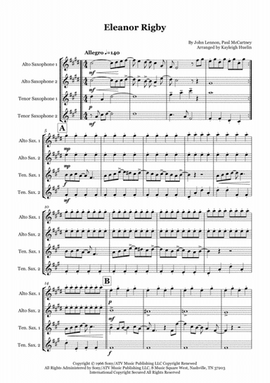Eleanor Rigby (arr. Kayleigh Huelin)