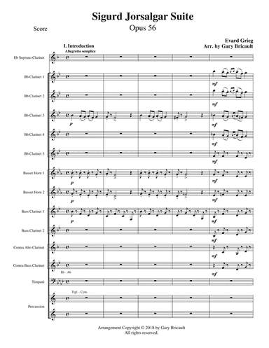 Sigurd Jorsalgar Suite - Opus 56 (arr. Gary Bricault)