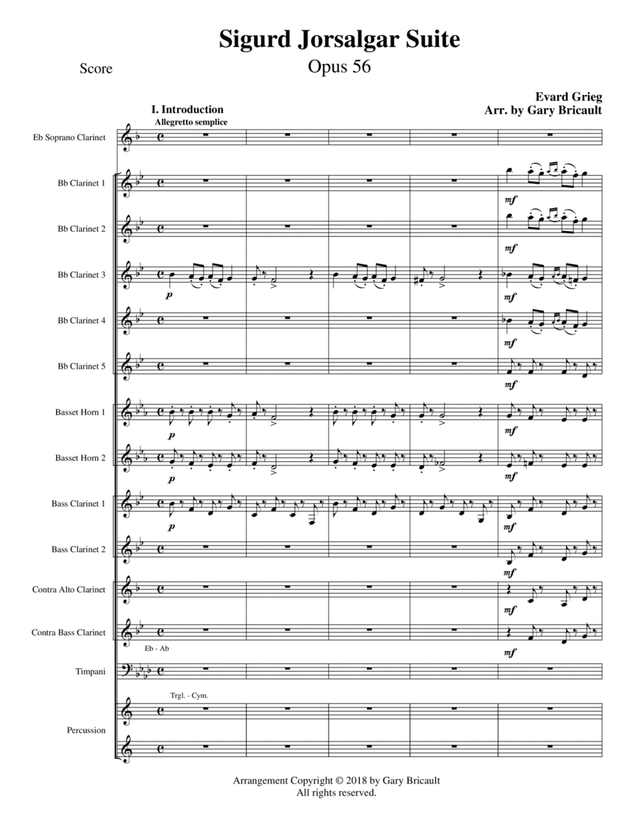 Sigurd Jorsalgar Suite - Opus 56 (arr. Gary Bricault)