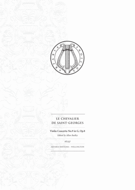 Violin Concerto No.9 in G major, Op. 8 - Score Only (arr. Artaria Editions)