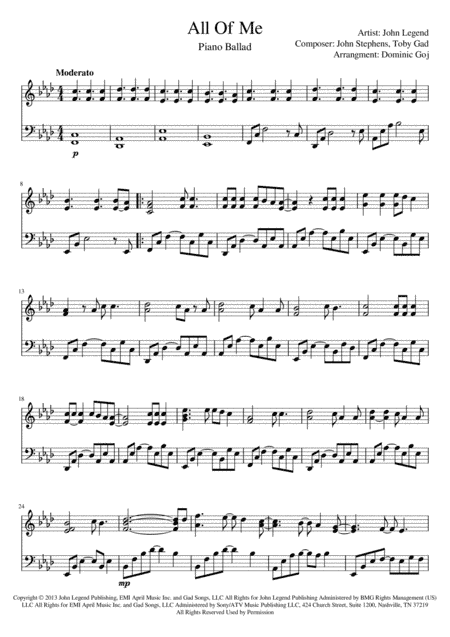 All Of Me (arr. Dominic Goj)