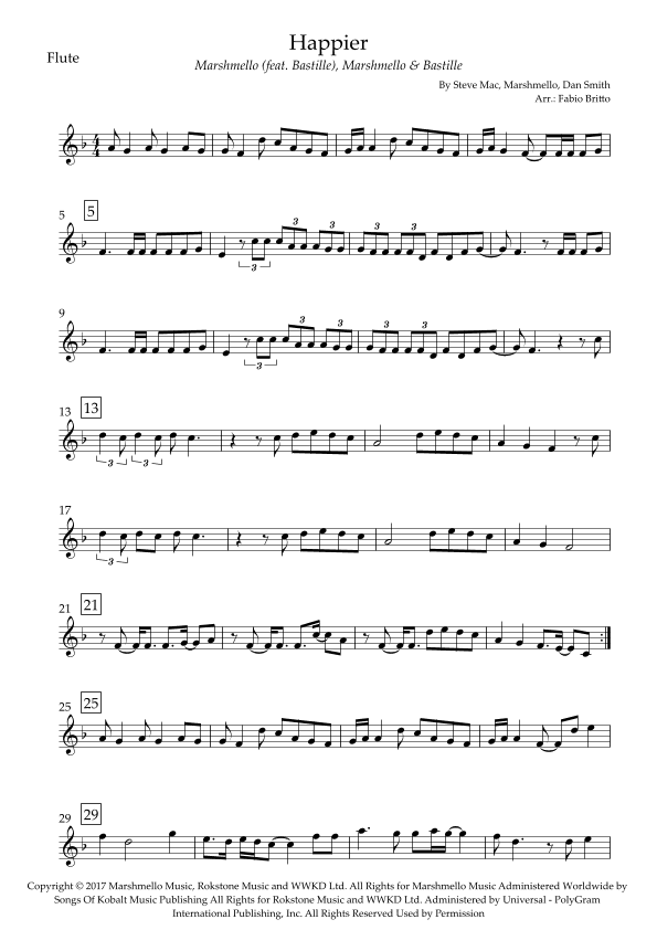 Happier (arr. Fabio Britto)