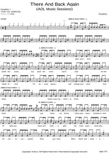 There And Back Again (arr. COPYDRUM)