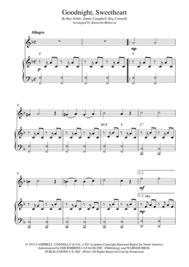 Goodnight Sweetheart (arr. Kaiserin Rebecca)