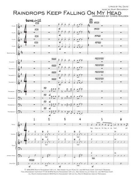 Raindrops Keep Fallin' On My Head (arr. Chris Walden)