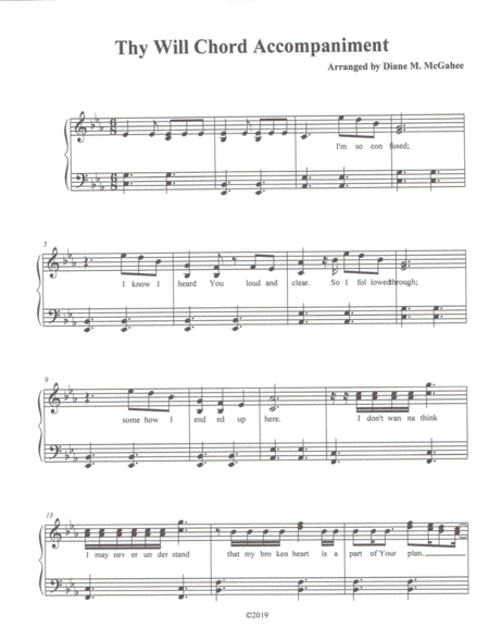Thy Will (arr. Diane M. McGahee)
