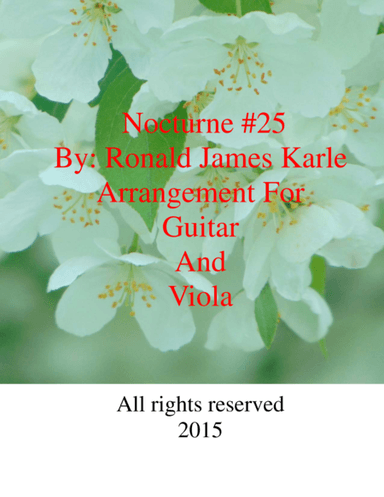 Nocturne #25  arrangement for Viola and Guitar