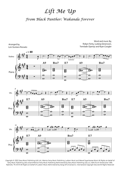 Lift Me Up (arr. Luís Gustavo Rossato)