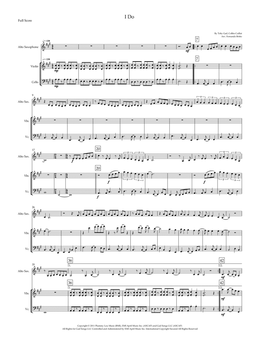 I Do (arr. Fernando Britto)