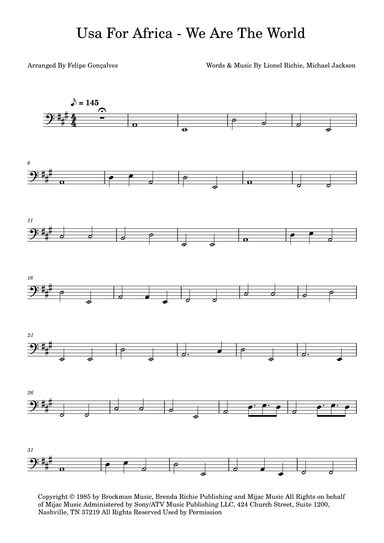 We Are The World (arr. Felipe Gonçalves)