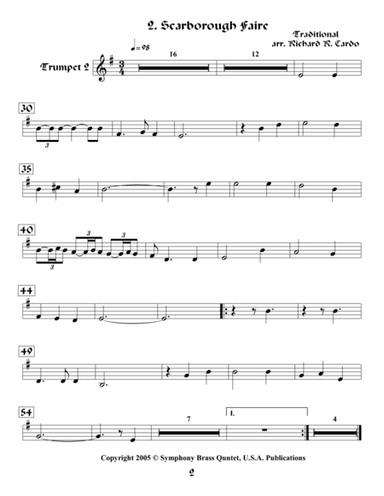Legends & Tales of the Renaissance II (of Romance) - 2. Scarborough Faire (Trumpet 2) (arr. R.R.Cardo)