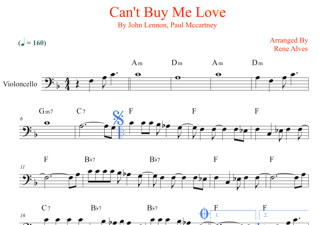 Can't Buy Me Love (arr. Rene Alves)