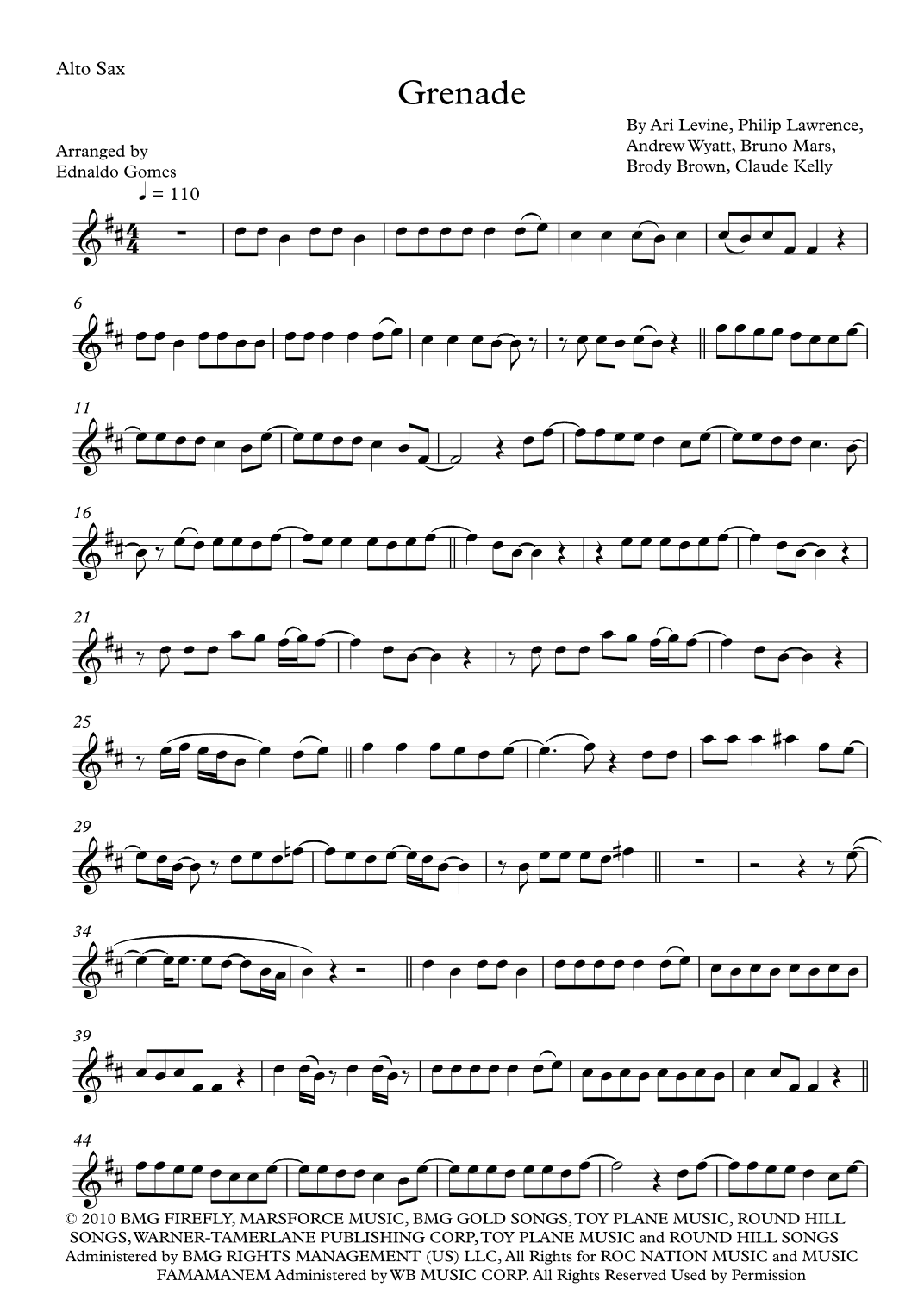 Grenade (arr. Ednaldo Gomes)