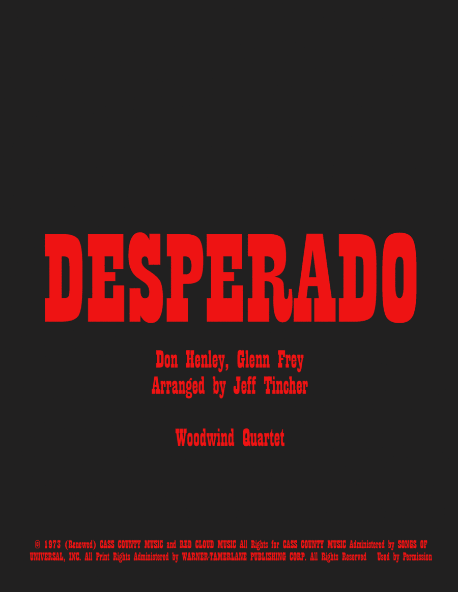 Desperado (arr. Jeff Tincher)