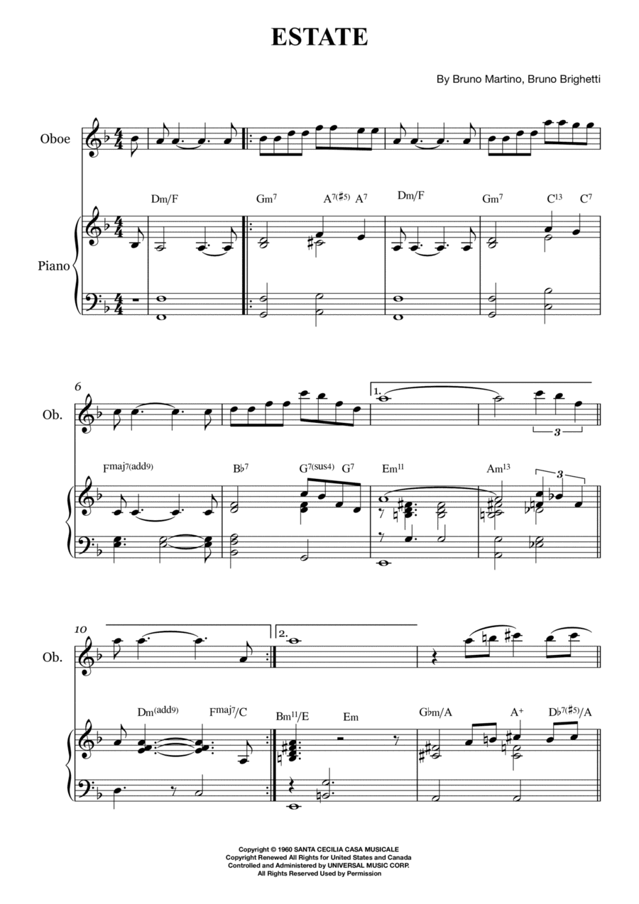 Estate (arr. Karen Gueiros)