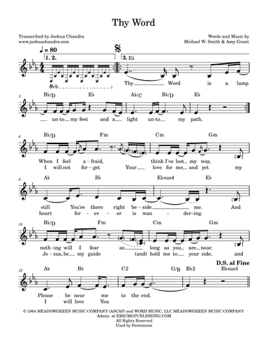 Thy Word (arr. Joshua Chandra)