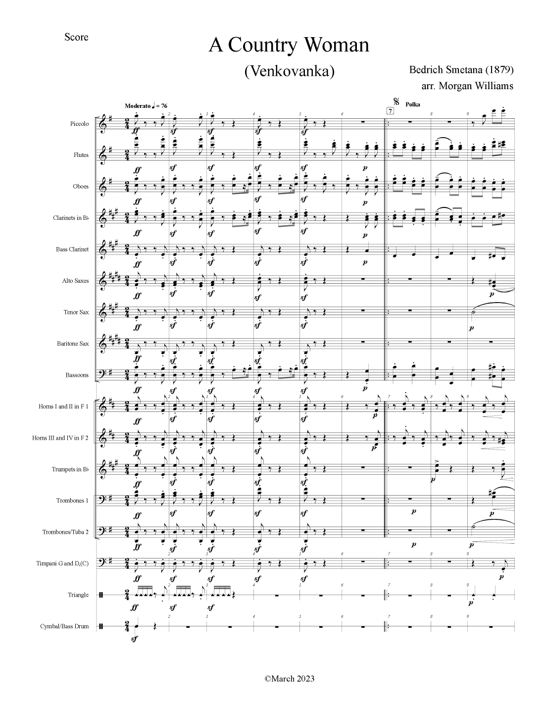 A Country Woman (arr. Morgan L Williams)