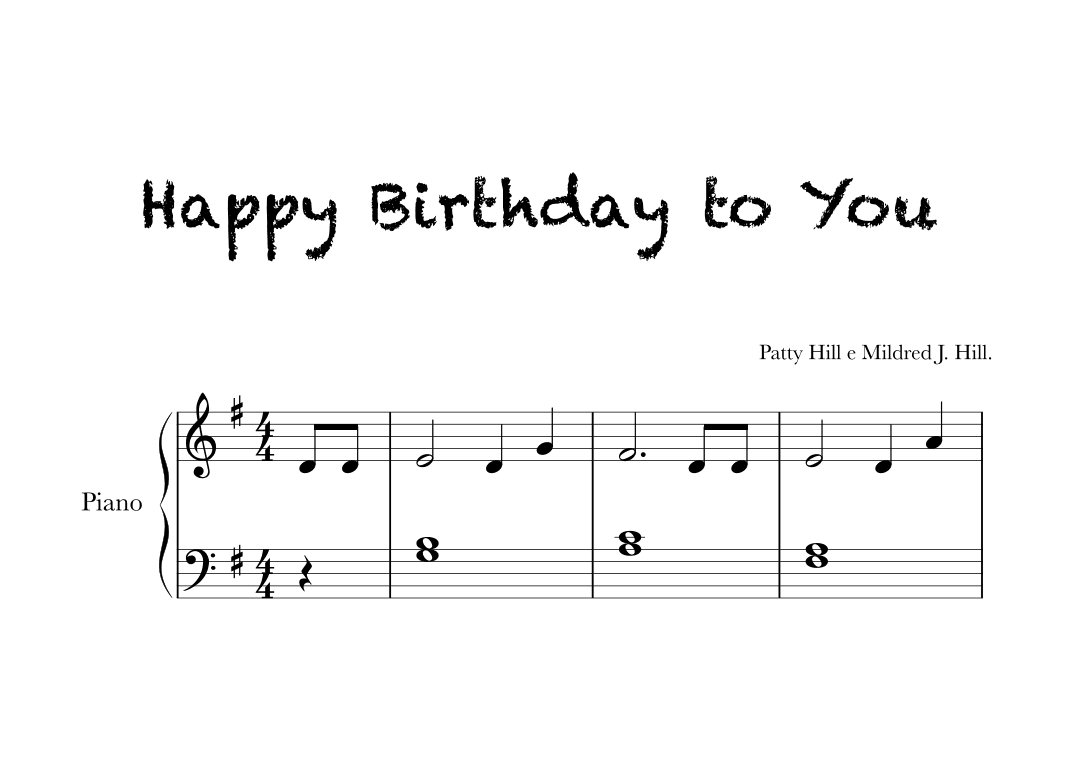 Happy Birthday To You - Easy Piano (arr. Glauco Fernandes)