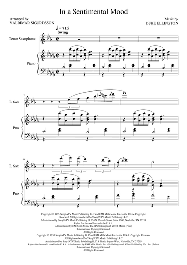 In A Sentimental Mood (arr. Valdimar Sigurdsson)
