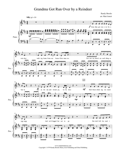 Grandma Got Run Over By A Reindeer (arr. Matt Arnett)