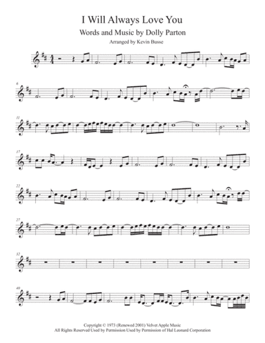 I Will Always Love You (arr. Kevin Busse)