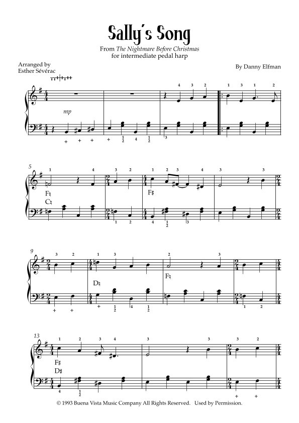 Sally's Song (arr. Esther Sévérac)