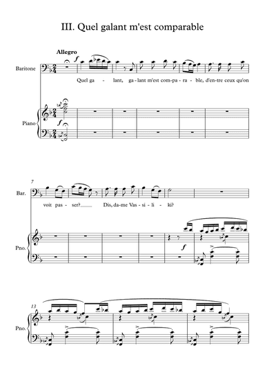 Cinq mélodies populaires grecques, no. 3 Quel galant m'est comparable, F major, medium voice (arr. ulysses77)
