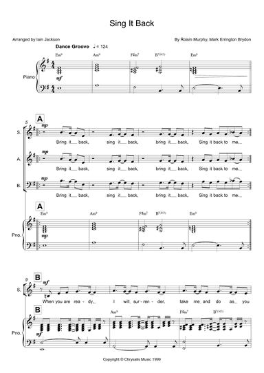 Sing It Back (arr. Iain Jackson)