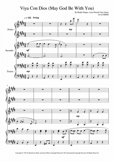 Vaya Con Dios (may God Be With You) (arr. RKKR)
