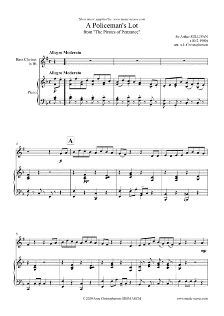 A Policemans Lot - Bassoon and Piano (arr. Anne Christopherson GRSM ARCM)