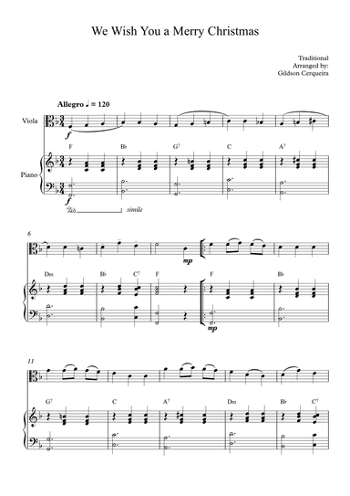 We Wish You a Merry Christmas (arr. Gildson Cerqueira)