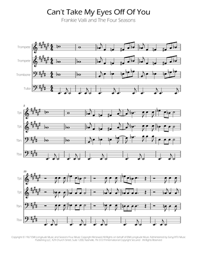 Can't Take My Eyes Off Of You (arr. Ygor Nunes)