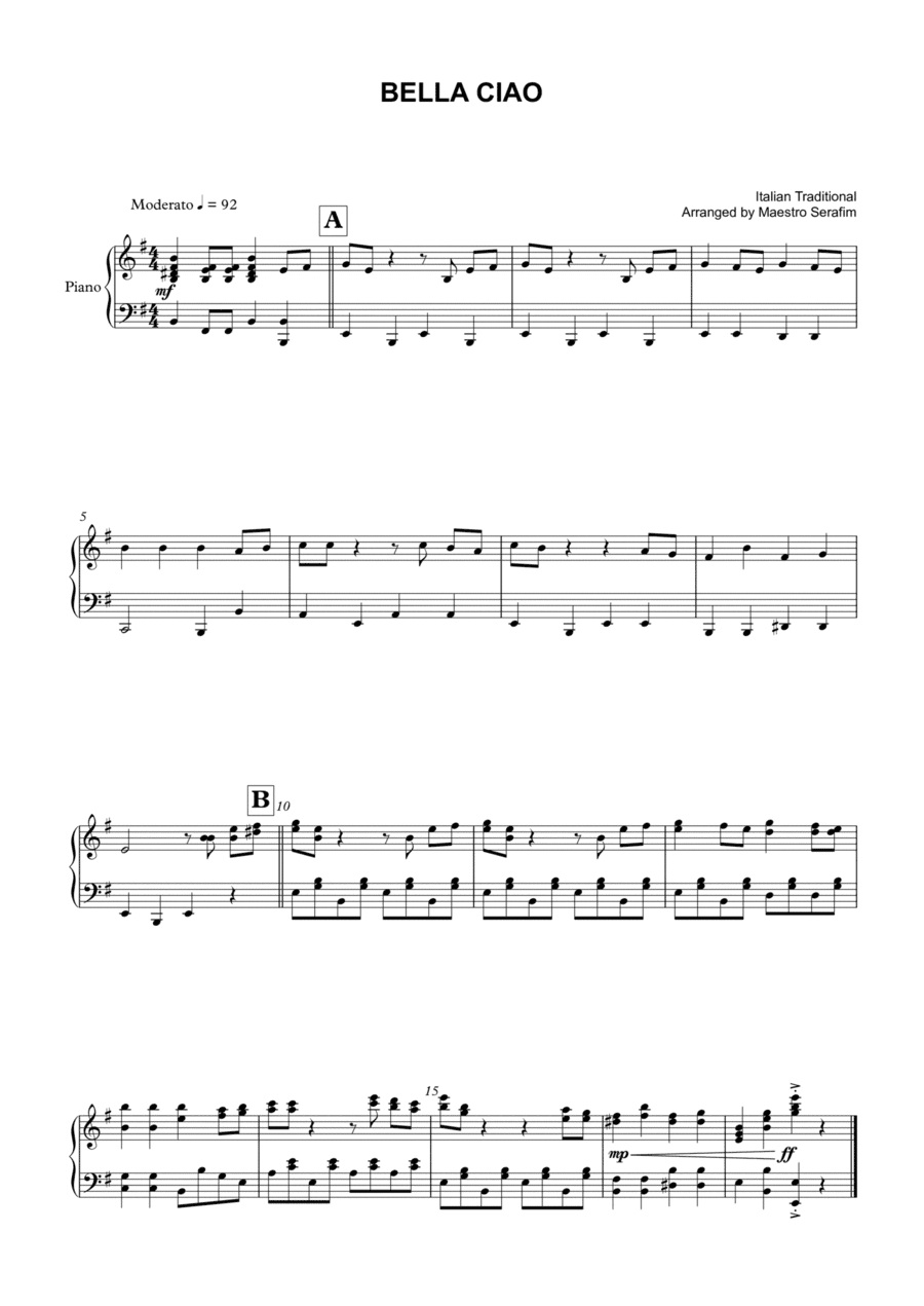 BELLA CIAO (arr. Maestro Serafim)