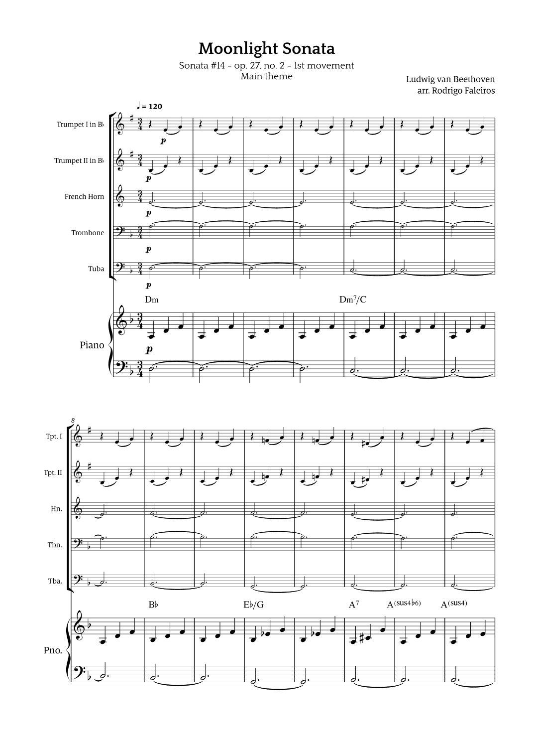 Moonlight Sonata (arr. Rodrigo Faleiros)