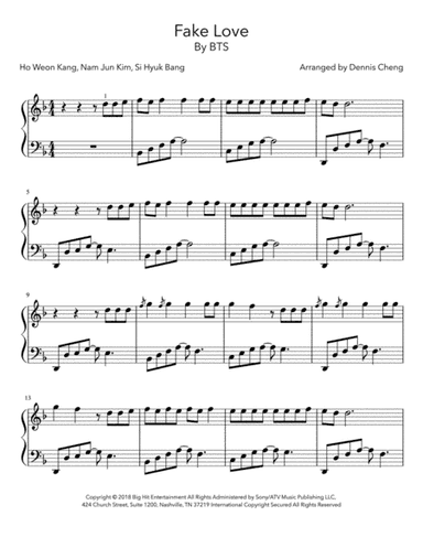 Fake Love (arr. Dennis Cheng)