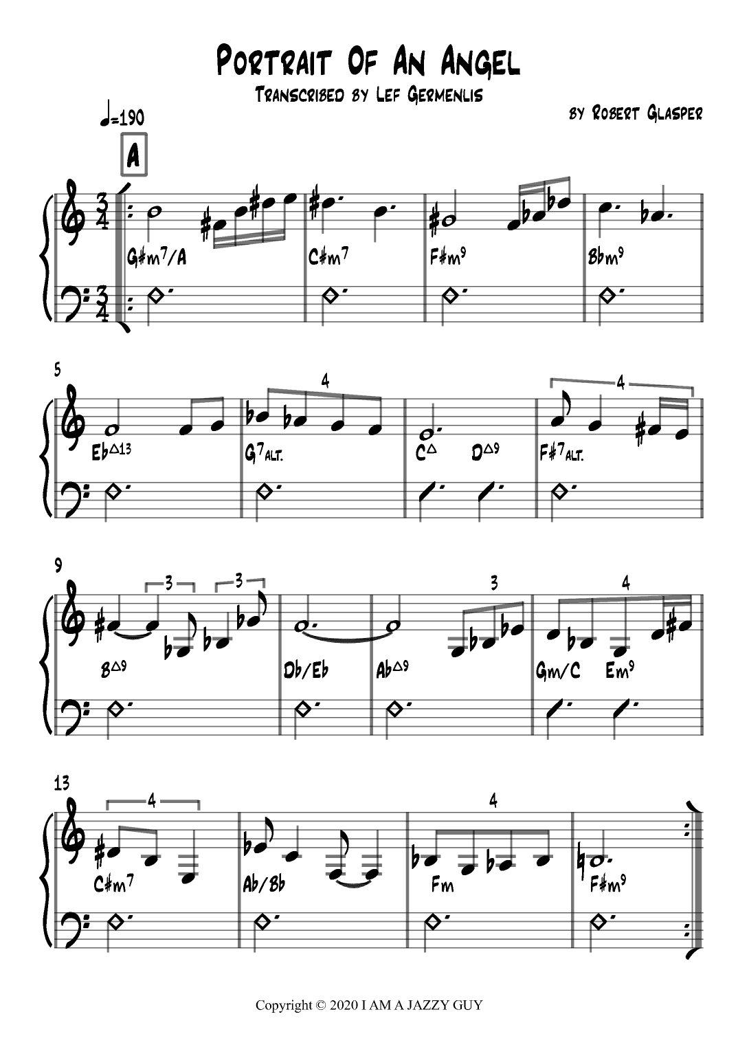 Portrait Of An Angel (arr. Lef Germenlis)