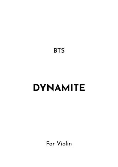 Dynamite (arr. Jireh J.)