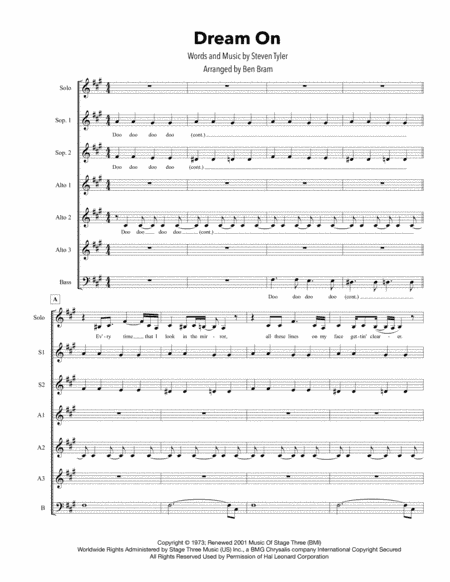 Dream On (arr. Ben Bram)