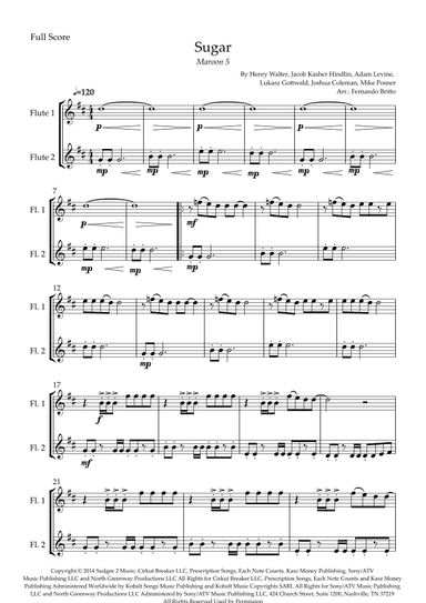 Sugar (arr. Fernando Britto)