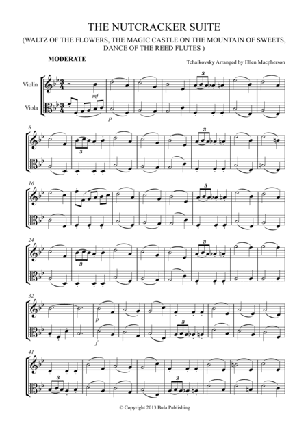 THE NUTCRACKER SUITE - VIOLIN & VIOLA DUET - (Waltz of the Flowers, The Magic Castle on the Mountain (arr. Ellen Macpherson)