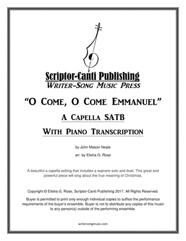 O Come, O Come Emmanuel - Acapella SATB Choir (arr. Elisha G. Rose)