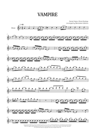 Vampire (arr. Benzaiten Editions)
