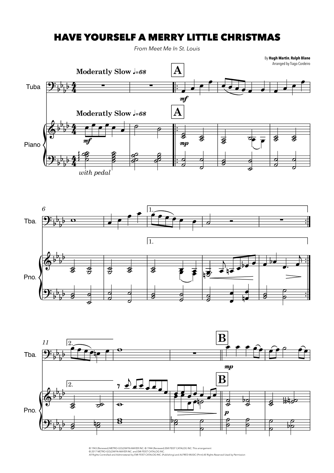 Have Yourself A Merry Little Christmas (arr. Tiago Cordeiro)